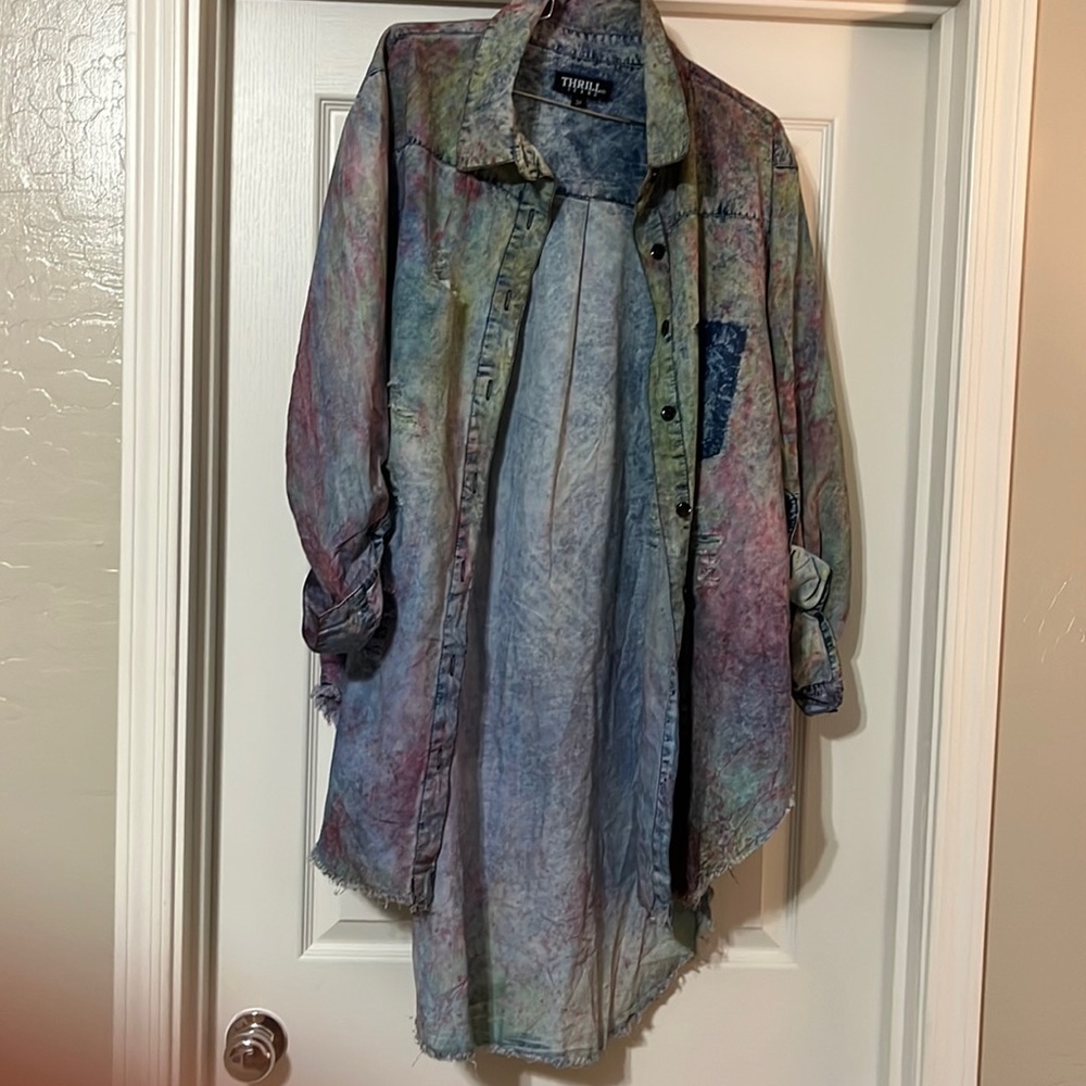NWOT NORDSTROM SIZE 3X DENIM SHIRT DENIM TUNIC SHIRT NORDSTROM DENIM SHIRT